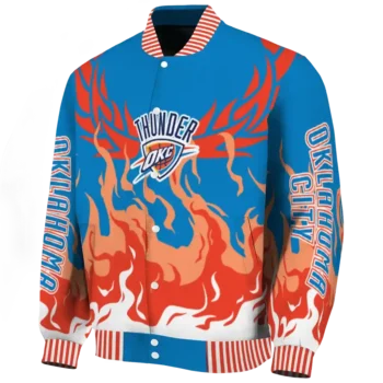 personalized oklahoma city thunder winged blaze blue white varsity jacket best selling.webp