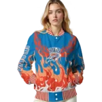 personalized oklahoma city thunder winged blaze blue white varsity jacket best selling.webp