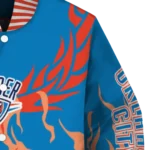 personalized oklahoma city thunder winged blaze blue white varsity jacket best selling.webp