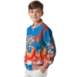 personalized oklahoma city thunder winged blaze blue white varsity jacket best selling.webp