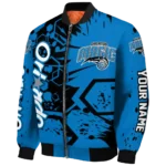 personalized orlando magic hexagon cluster blue black bomber jacket best selling