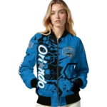 personalized orlando magic hexagon cluster blue black bomber jacket best selling