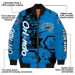 personalized orlando magic hexagon cluster blue black bomber jacket best selling