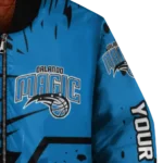personalized orlando magic hexagon cluster blue black bomber jacket best selling