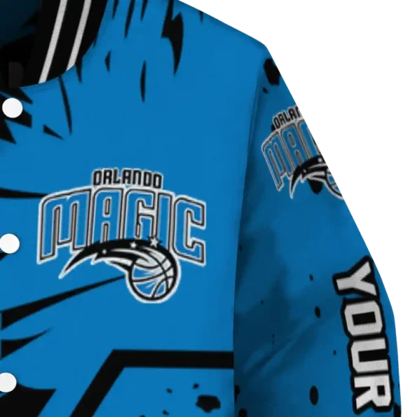 personalized orlando magic hexagon cluster blue black varsity jacket premium grade.webp