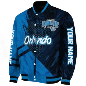 personalized orlando magic hexagon mesh blue black varsity jacket best selling.webp