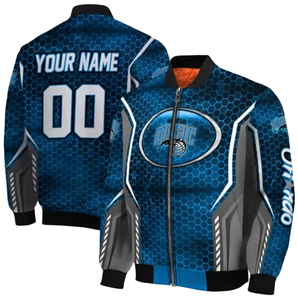 personalized orlando magic power plate blue bomber jacket fashion forward
