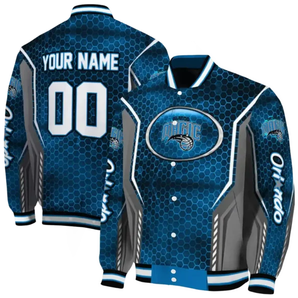 personalized orlando magic power plate blue varsity jacket fashion forward.webp