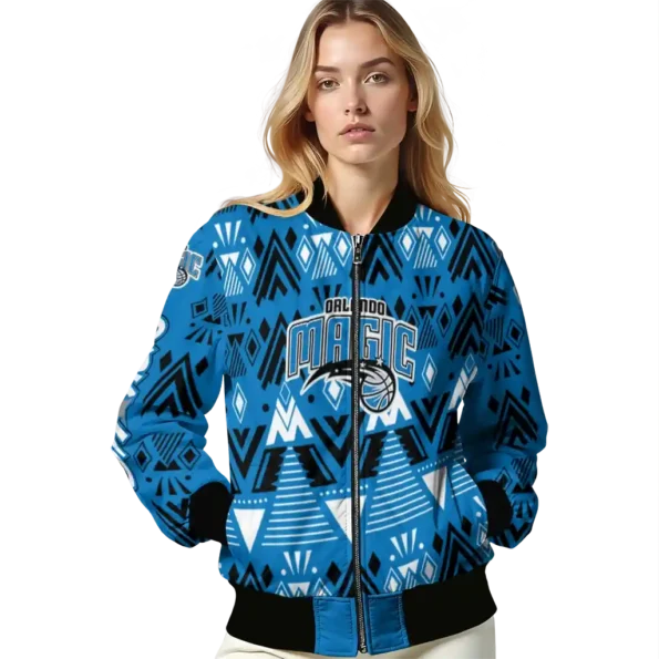 personalized orlando magic pyramid shapes blue bomber jacket latest model