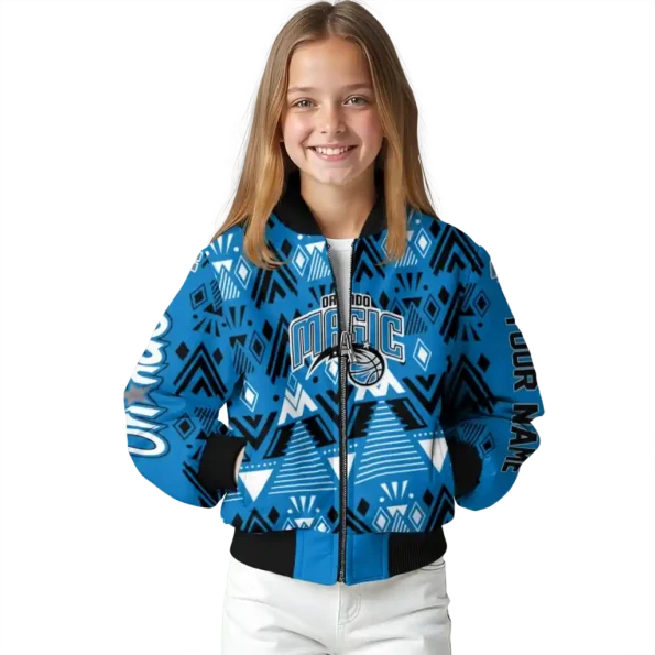 personalized orlando magic pyramid shapes blue bomber jacket top rated