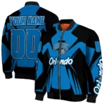 personalized orlando magic spider mark blue bomber jacket best selling