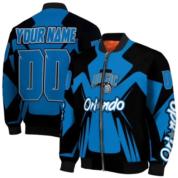 personalized orlando magic spider mark blue bomber jacket fashion forward