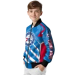 personalized philadelphia 76ers chevron angles blue bomber jacket best selling