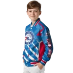 personalized philadelphia 76ers chevron angles blue varsity jacket best selling.webp