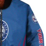personalized philadelphia 76ers chevron arrow blue bomber jacket best selling