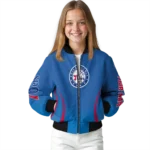 personalized philadelphia 76ers chevron arrow blue bomber jacket best selling