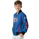 personalized philadelphia 76ers chevron arrow blue bomber jacket best selling