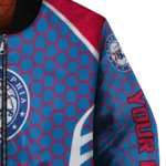 personalized philadelphia 76ers hexagon grid blue bomber jacket best selling