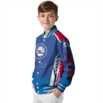 personalized philadelphia 76ers hexagon grid blue varsity jacket best selling.webp