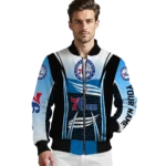 personalized philadelphia 76ers mesh effect blue black bomber jacket best selling