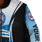 personalized philadelphia 76ers mesh effect blue black bomber jacket best selling