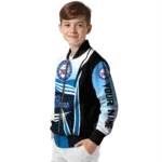 personalized philadelphia 76ers mesh effect blue black bomber jacket best selling