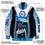 personalized philadelphia 76ers mesh effect blue black varsity jacket best selling.webp
