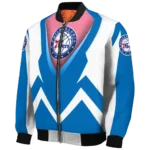 personalized philadelphia 76ers v stripes blue white bomber jacket best selling