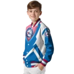 personalized philadelphia 76ers v stripes blue white varsity jacket best selling.webp