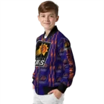 personalized phoenix suns bolt stripe purple bomber jacket best selling