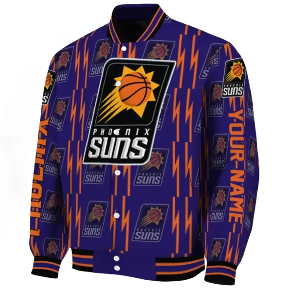 personalized phoenix suns bolt stripe purple varsity jacket best selling.webp
