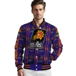 personalized phoenix suns bolt stripe purple varsity jacket best selling.webp