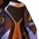 personalized phoenix suns mesh chest black bomber jacket best selling