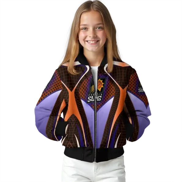 personalized phoenix suns mesh chest black bomber jacket top rated