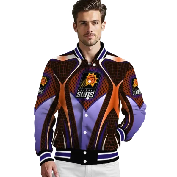 personalized phoenix suns mesh chest black varsity jacket high quality.webp