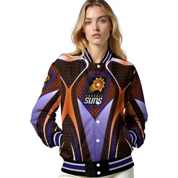 personalized phoenix suns mesh chest black varsity jacket latest model.webp