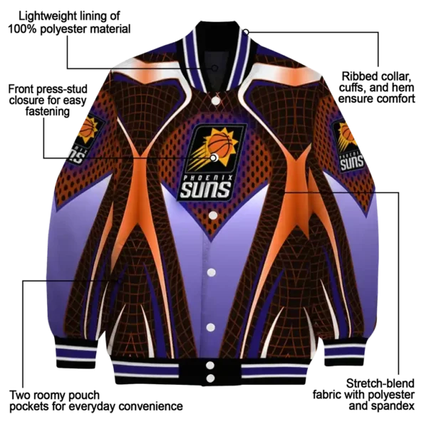 personalized phoenix suns mesh chest black varsity jacket new arrival.webp