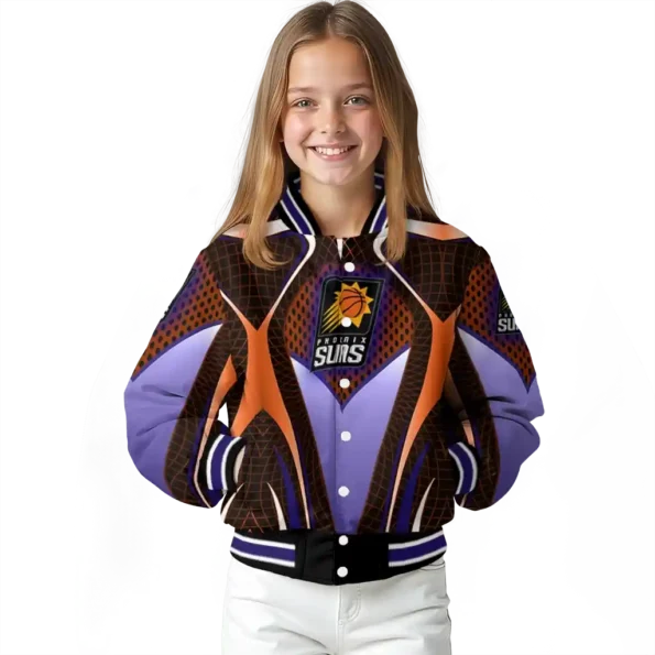 personalized phoenix suns mesh chest black varsity jacket top rated.webp