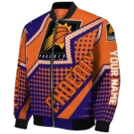 personalized phoenix suns star burst purple bomber jacket best selling