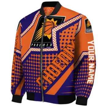 personalized phoenix suns star burst purple bomber jacket best selling