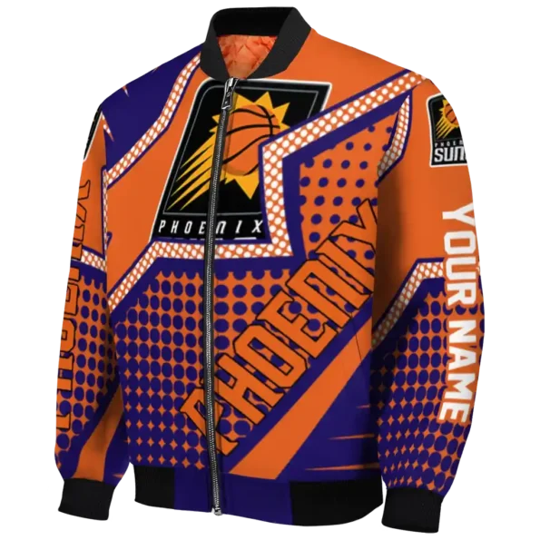 personalized phoenix suns star burst purple bomber jacket best selling