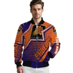personalized phoenix suns star burst purple bomber jacket best selling