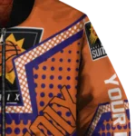 personalized phoenix suns star burst purple bomber jacket best selling