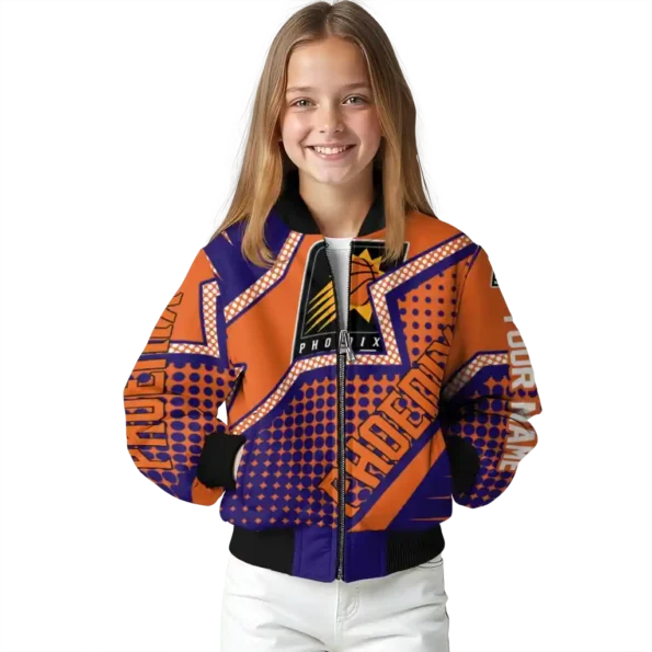 personalized phoenix suns star burst purple bomber jacket top rated