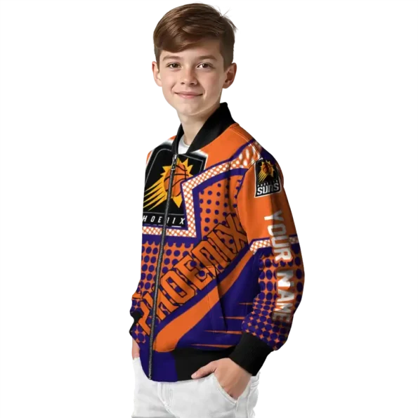 personalized phoenix suns star burst purple bomber jacket trendy