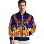 personalized phoenix suns winged blaze purple white bomber jacket best selling