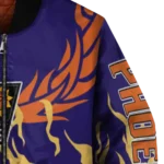 personalized phoenix suns winged blaze purple white bomber jacket best selling