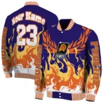 personalized phoenix suns winged blaze purple white varsity jacket best selling.webp