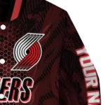 personalized portland trail blazers hexagon mesh red black varsity jacket best selling.webp