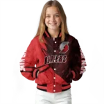 personalized portland trail blazers hexagon mesh red black varsity jacket best selling.webp